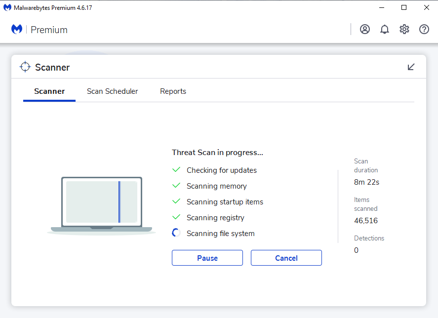 Malwarebytes V4 Scan